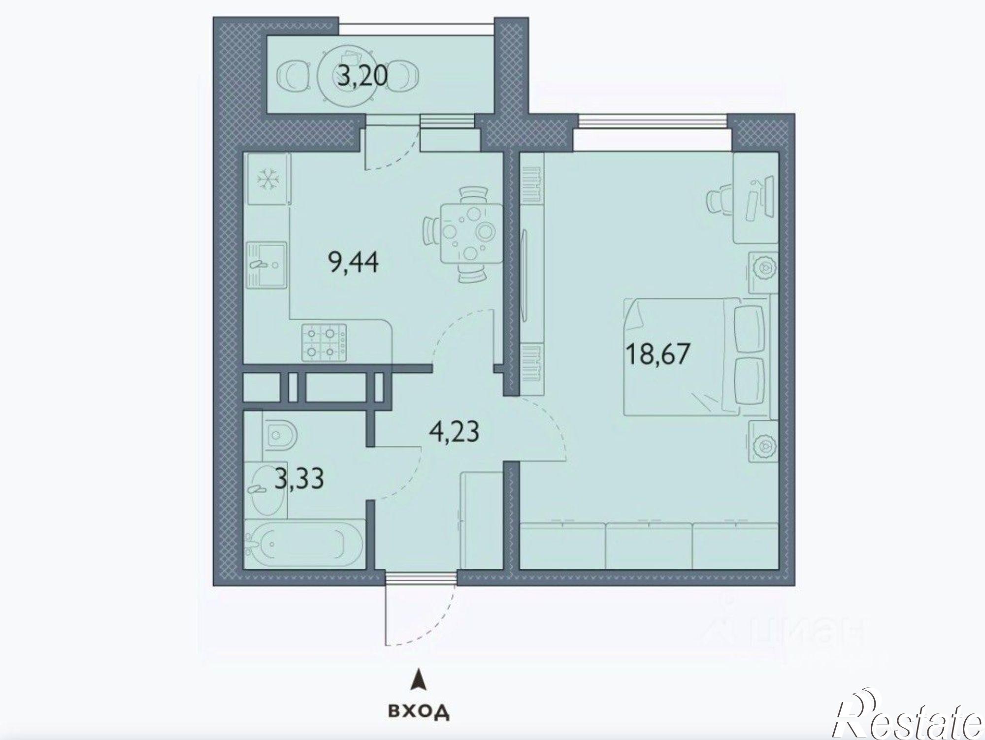 Купить квартиру за 4 182 000 рублей на проспект Станке Димитрова, 67 к7