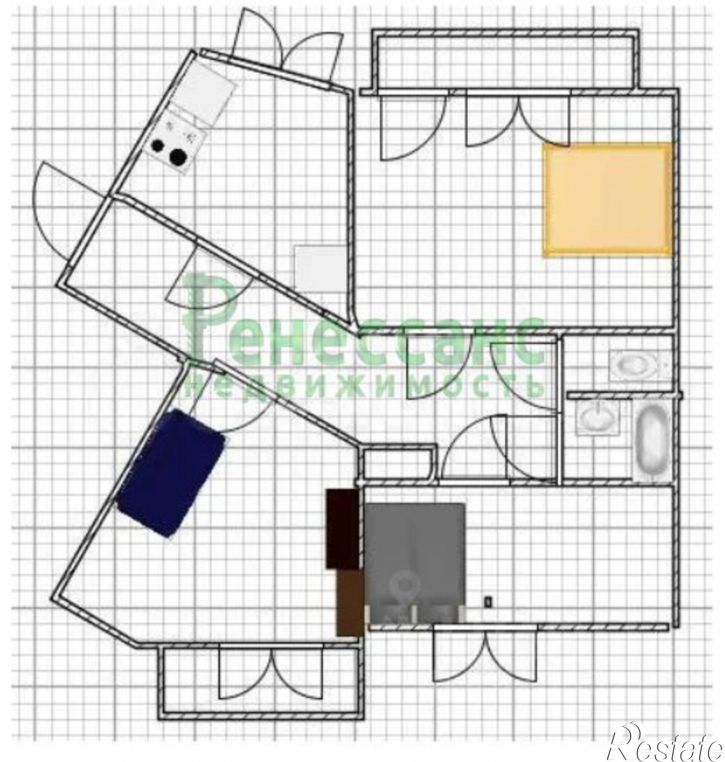 3-комн квартира улица Металлистов, 20,  д. 20