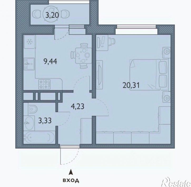 1-комн квартира проспект Станке Димитрова, 67 к7,  д. 67 к7