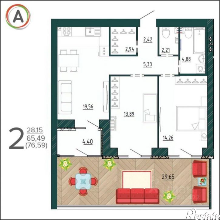 2-комн квартира улица Ульянова, 22,  д. 22