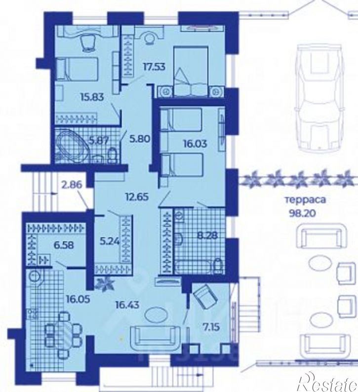 4-комн квартира улица Ильи Иванова, 5,  д. 5