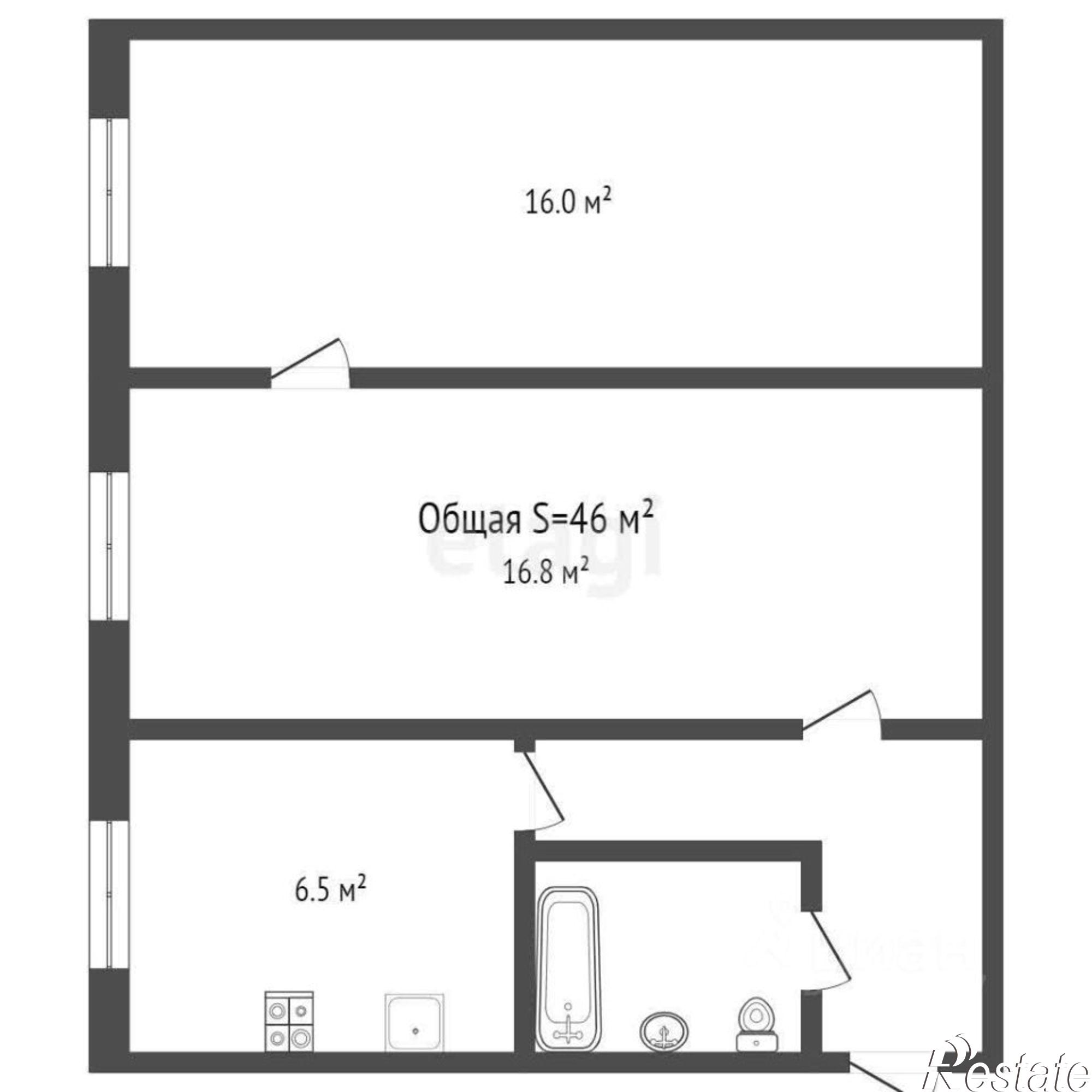 Купить квартиру за 2 860 000 рублей на улица Бузинова, 1