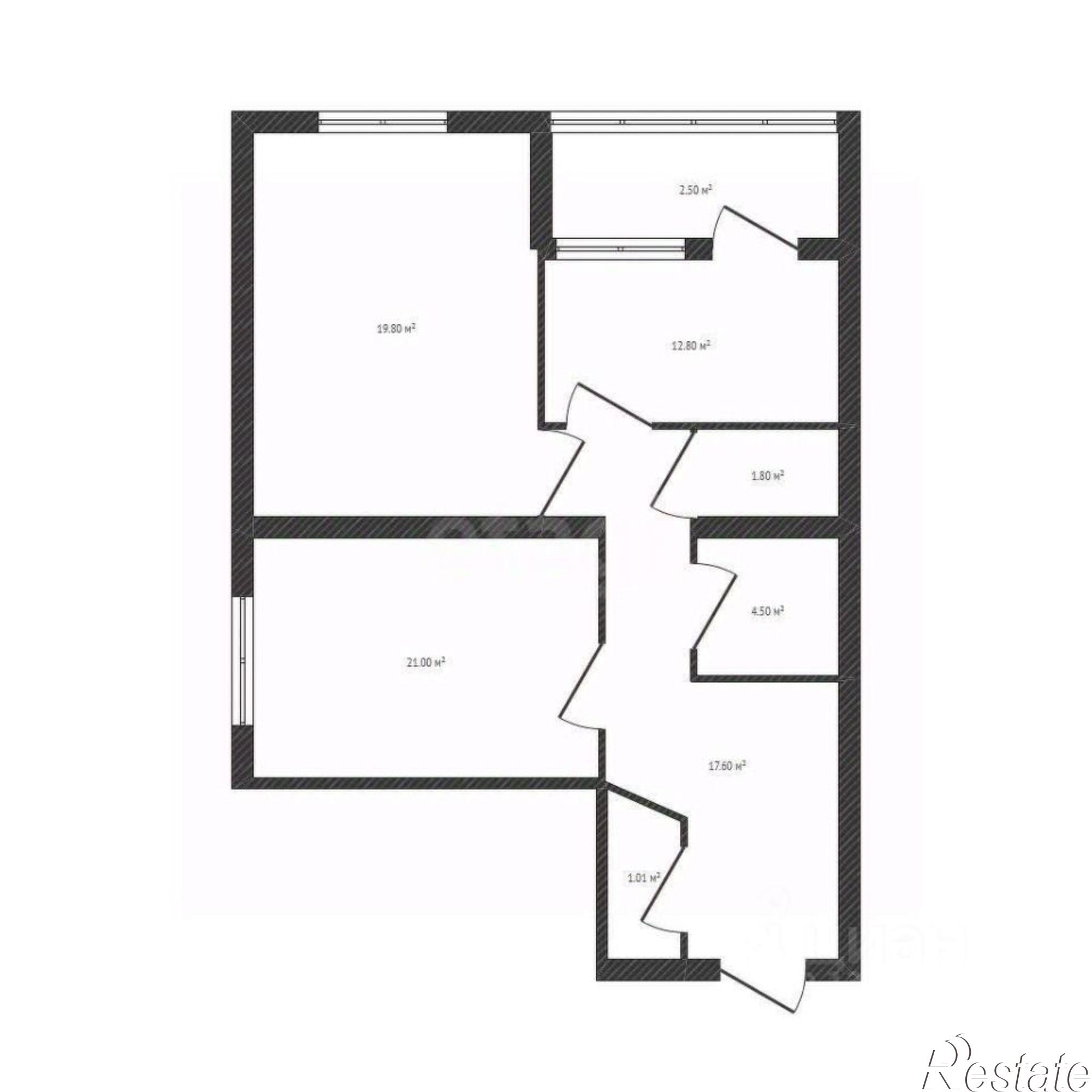 Купить квартиру за 6 300 000 рублей на Бежицкая улица, 1 к4