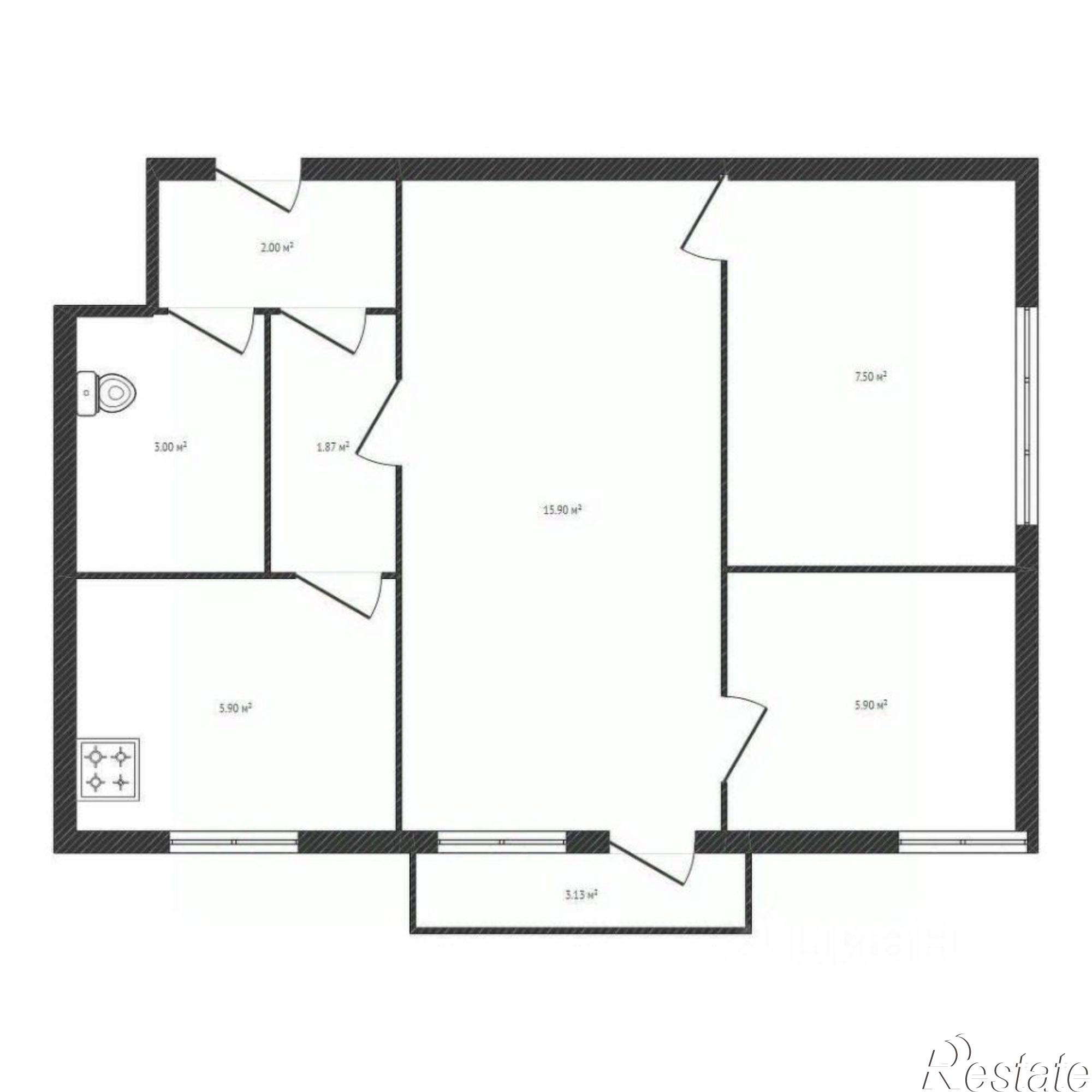 Купить квартиру за 2 350 000 рублей на Ново-Советская улица, 97