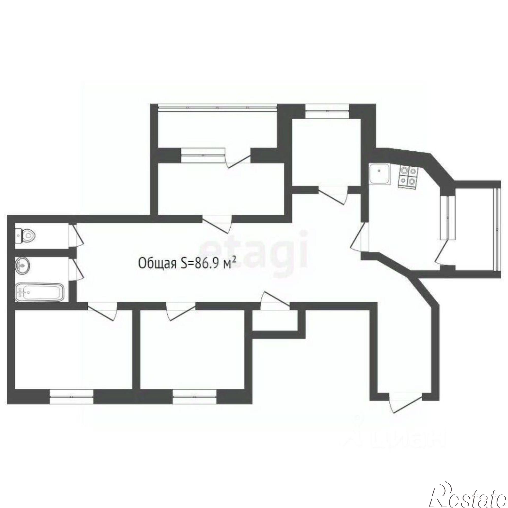 Купить квартиру за 7 800 000 рублей на проспект Ленина, 78