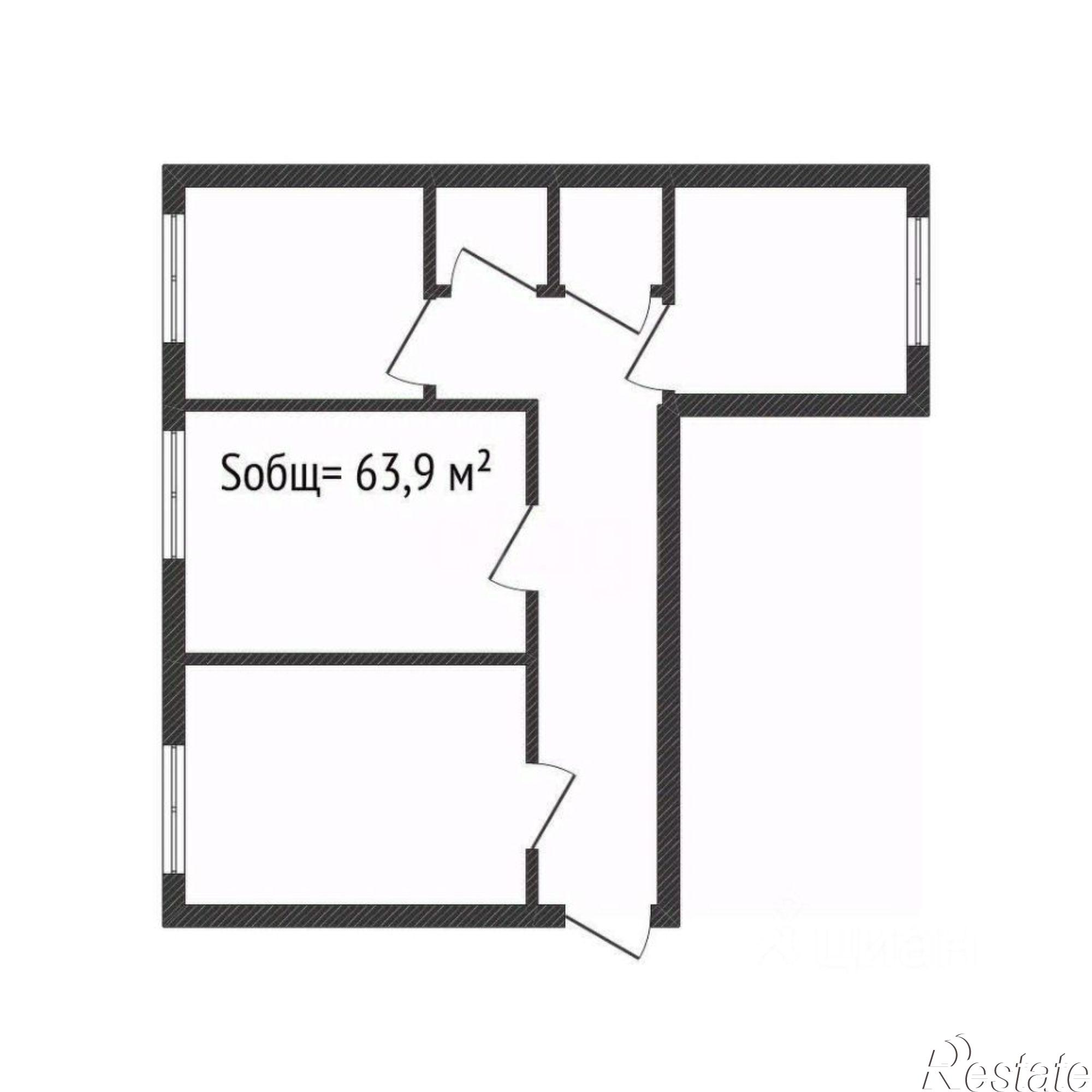 Купить квартиру за 4 500 000 рублей на Комсомольская улица, 16