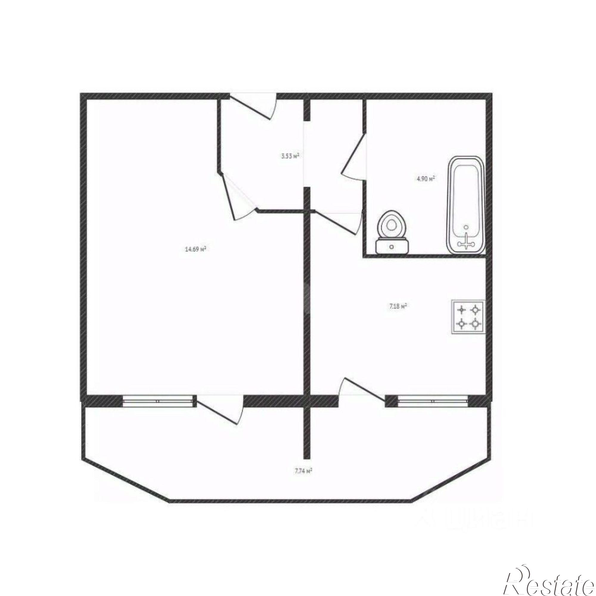 Купить квартиру за 3 450 000 рублей на Московский проспект, 95 к1
