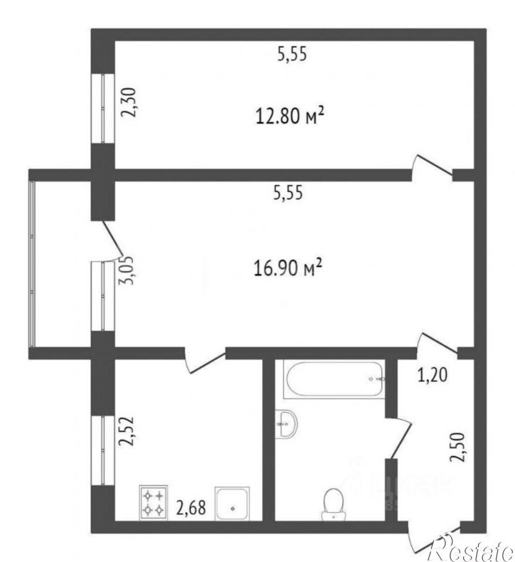 2-комн квартира улица Гоголя, 18,  д. 18