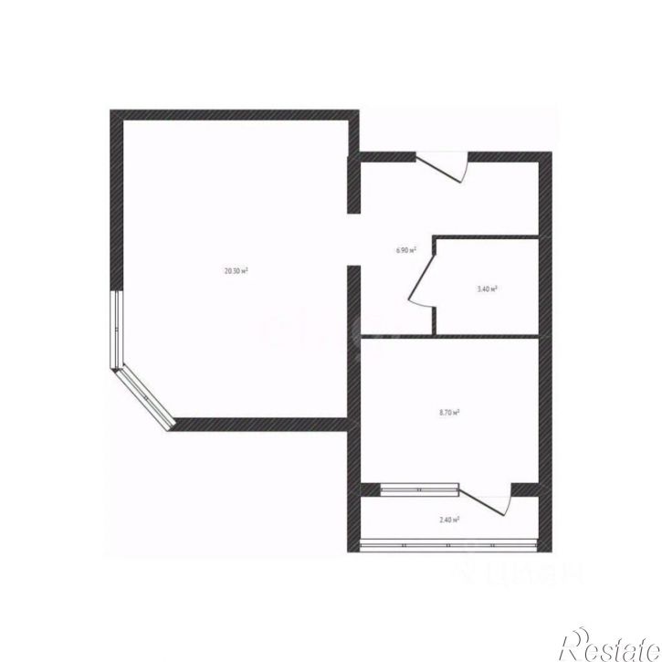 1-комн квартира Степная улица, 12,  д. 12