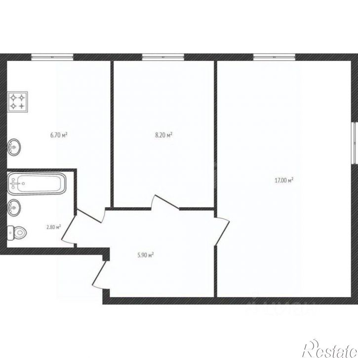 2-комн квартира улица Молодой Гвардии, 75,  д. 75