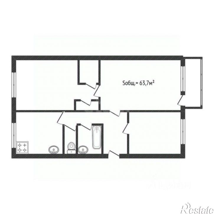 3-комн квартира Орловская улица, 22,  д. 22