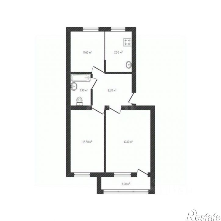 2-комн квартира улица Мира, 94,  д. 94