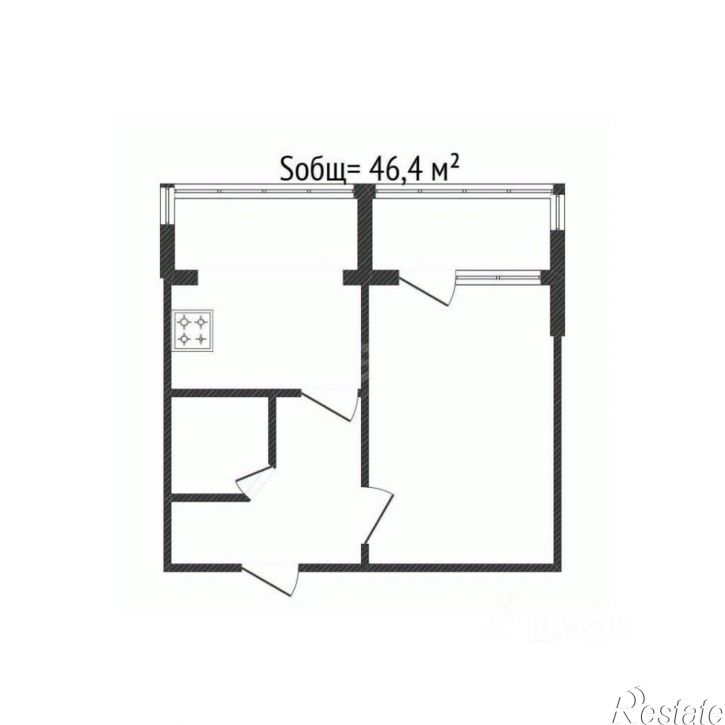 1-комн квартира Флотская улица, 10А,  д. 10А