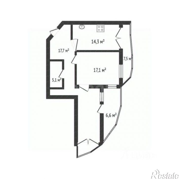 2-комн квартира улица Медведева, 56,  д. 56