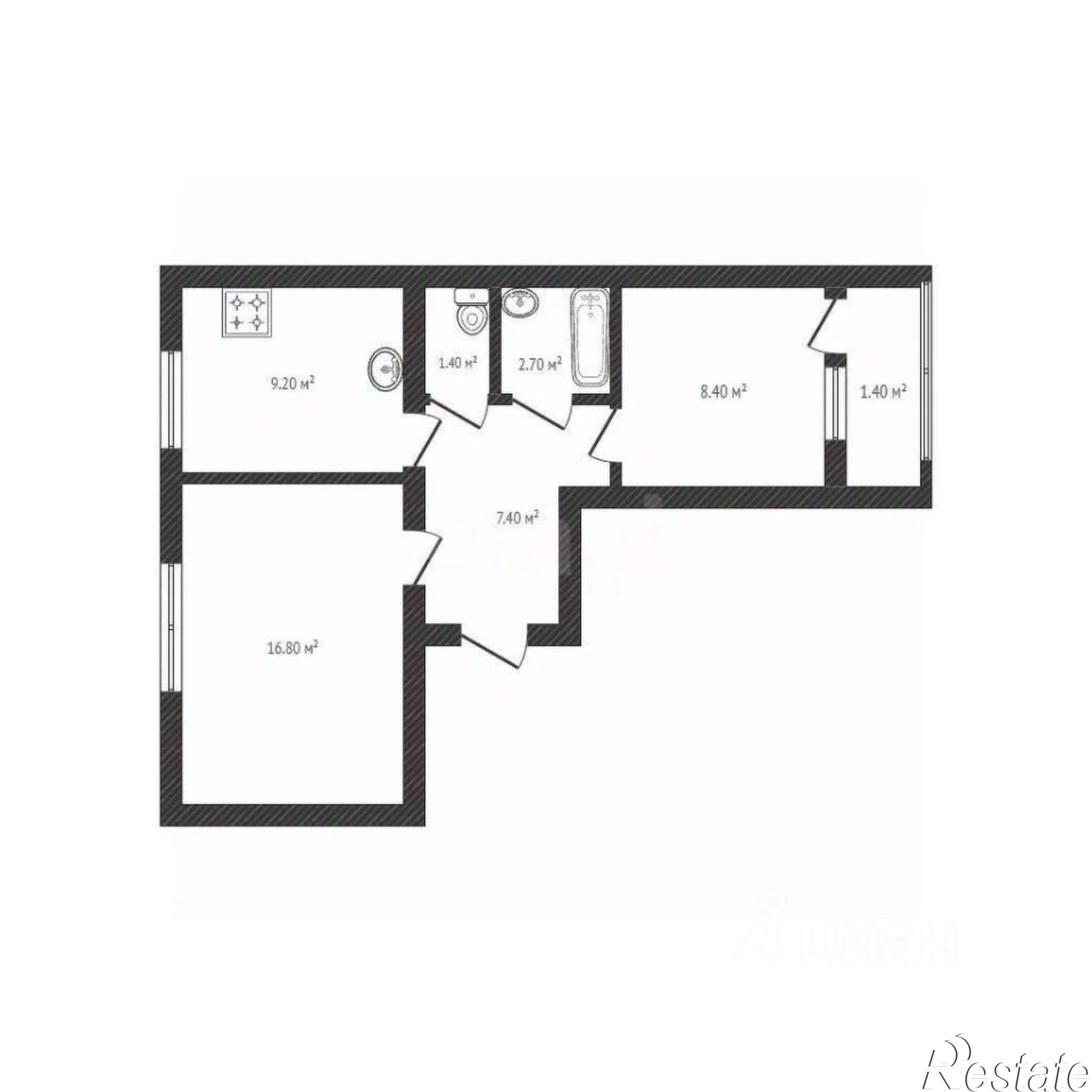 Купить квартиру за 3 900 000 рублей на Витебская улица, 46