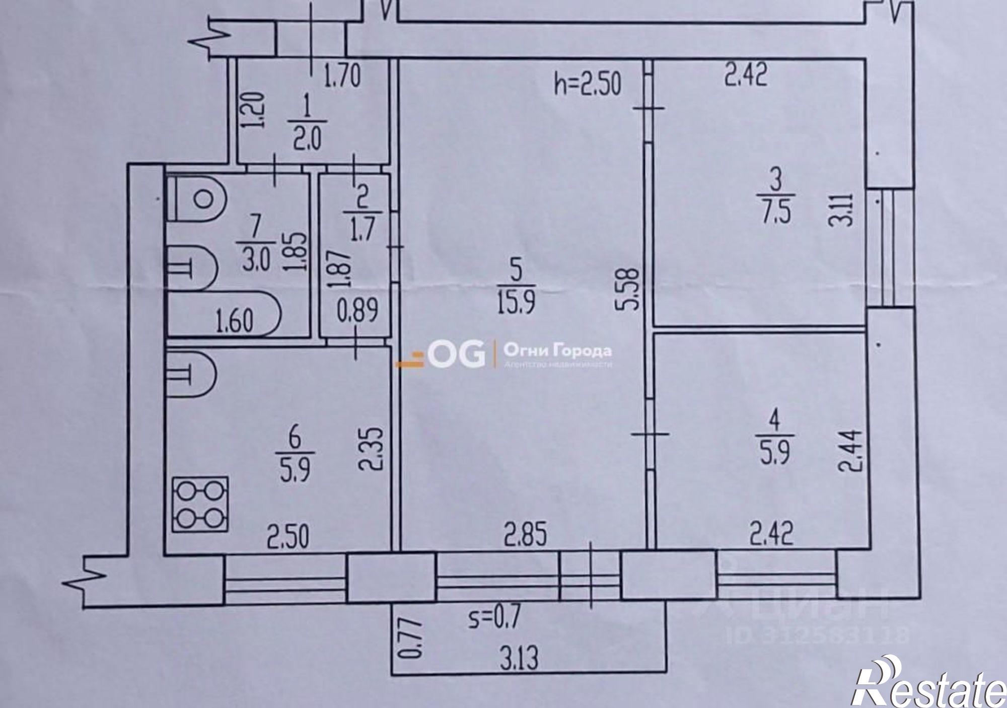 Купить квартиру за 2 100 000 рублей на Ново-Советская улица, 97