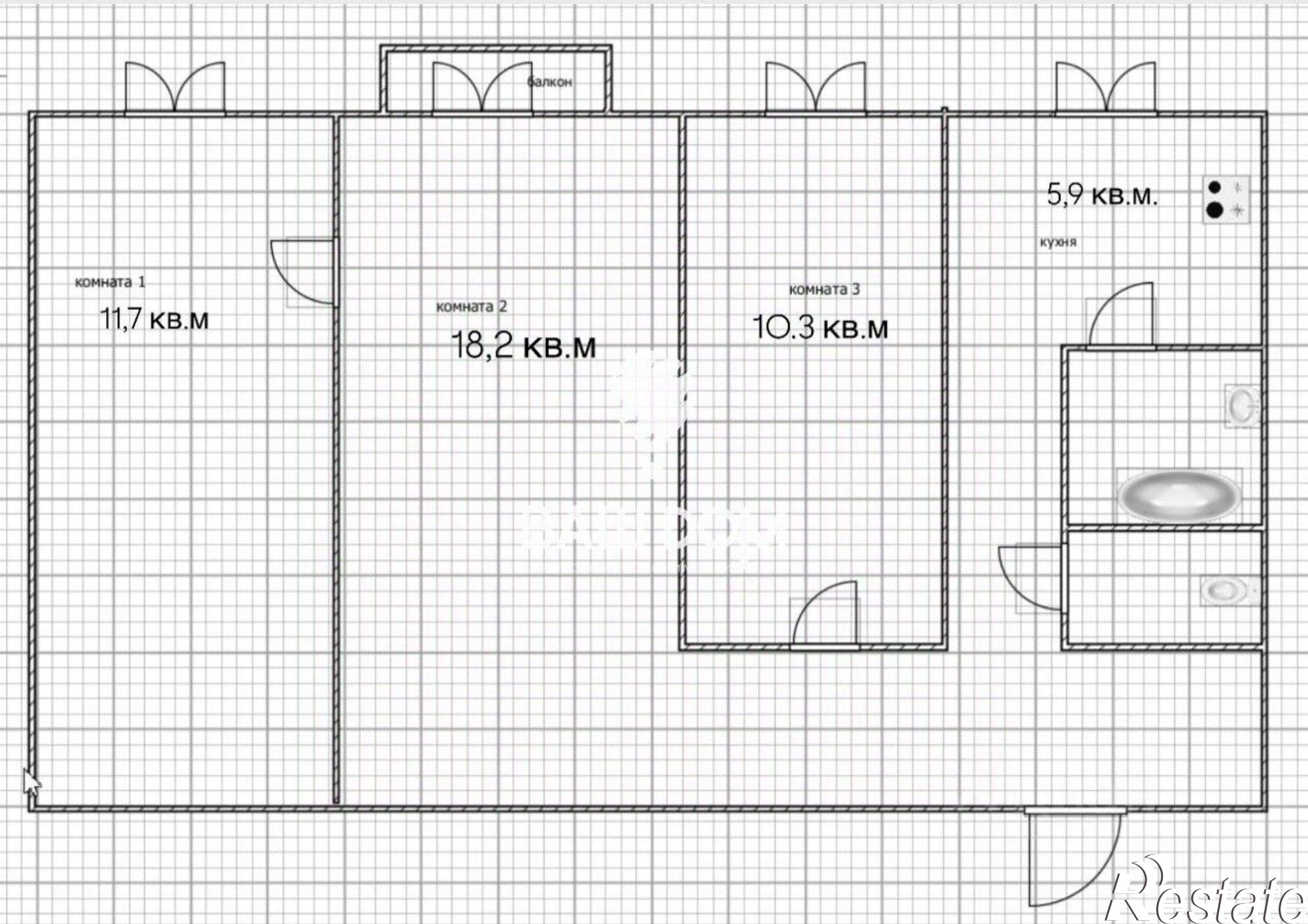 Купить квартиру за 2 550 000 рублей на переулок Фокина, 4