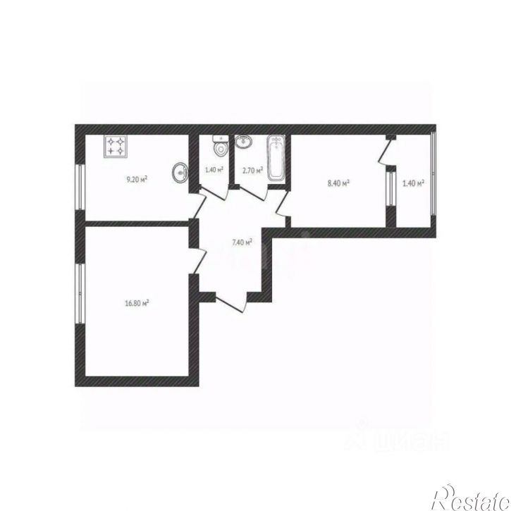 2-комн квартира Витебская улица, 46,  д. 46