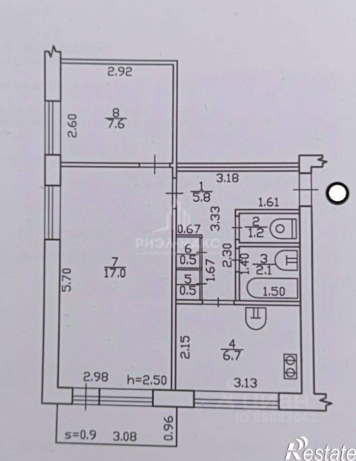 2-комн квартира Новозыбковская улица, 9Б,  д. 9Б