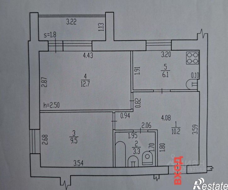 2-комн квартира ул Дзержинского, д 36