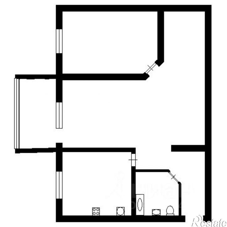 2-комн квартира улица Красной Гвардии, 22,  д. 22