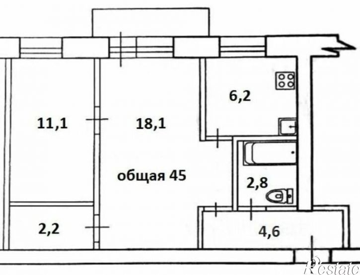 2-комн квартира Новозыбковская улица, 5,  д. 5