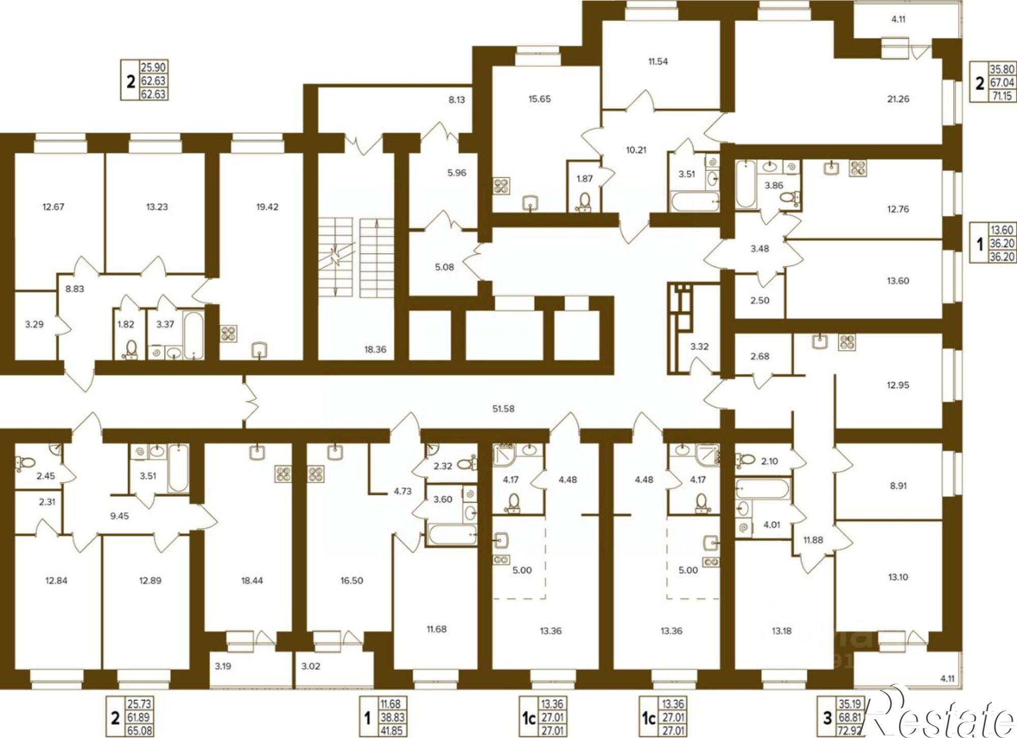 Купить квартиру за 3 241 200 рублей на ул Степная, 2Б