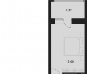 2-комн, 72 кв м, этаж 2/17 улица Романа Брянского, 27/1