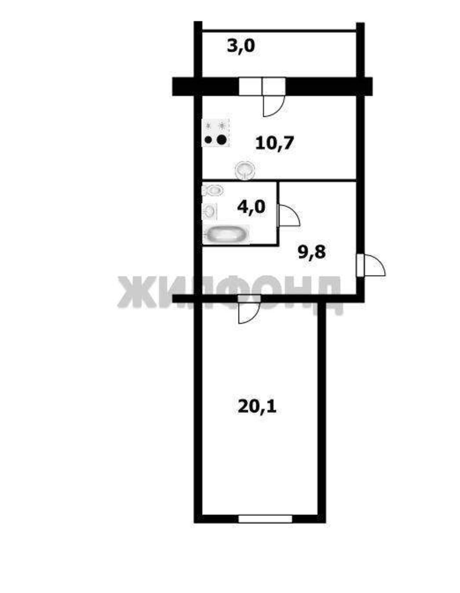 Купить квартиру за 4 850 000 рублей на Дуки улица, д.37