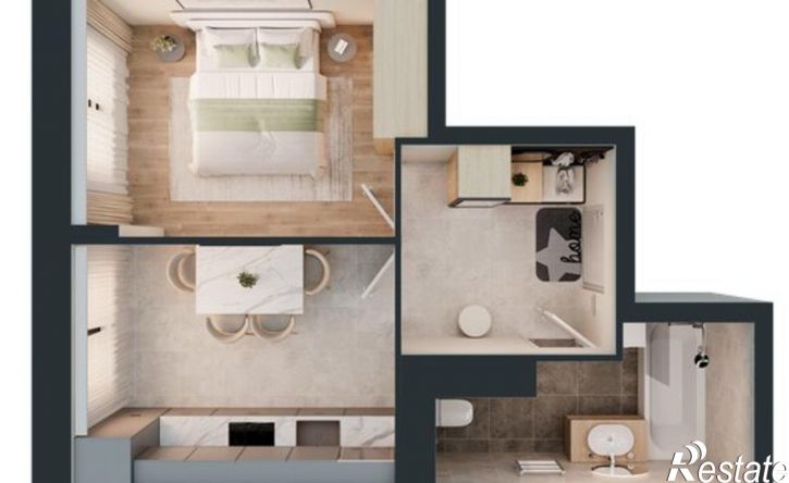 1-комн квартира в новом доме улица Дуки, 48,  д. 48