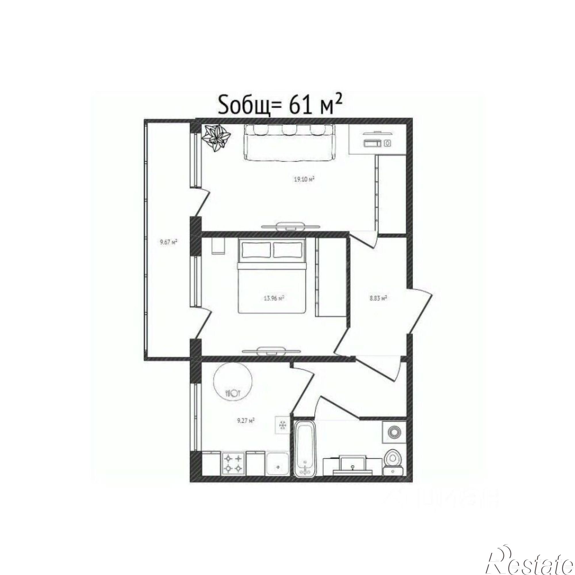 Купить квартиру за 6 000 000 рублей на ул Флотская, 28