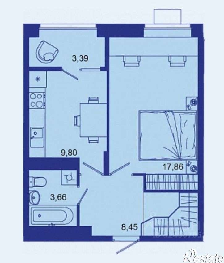 1-комн квартира в новом доме Советская улица, 122,  д. 122