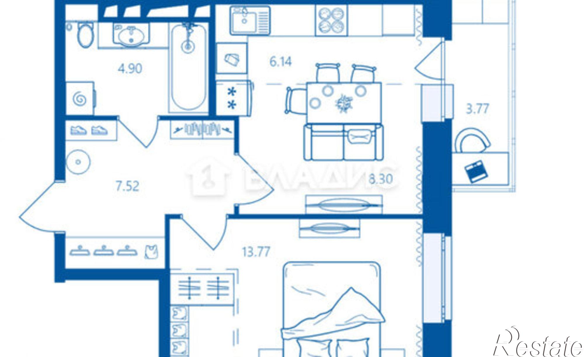 Купить квартиру за 4 100 000 рублей на улица Братьев Ткачёвых, 15к3