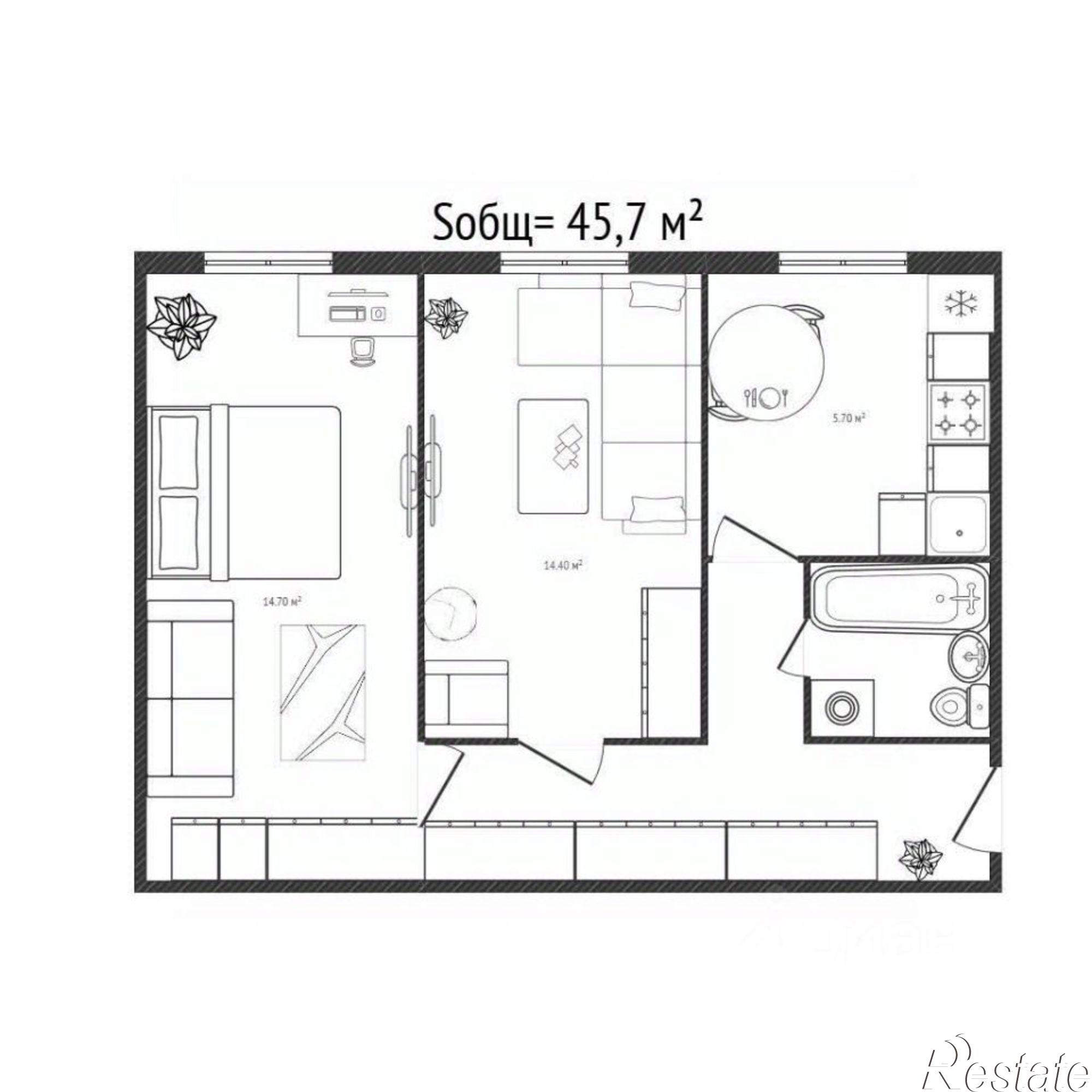 Купить квартиру за 4 100 000 рублей на ул Ухтомского, 5