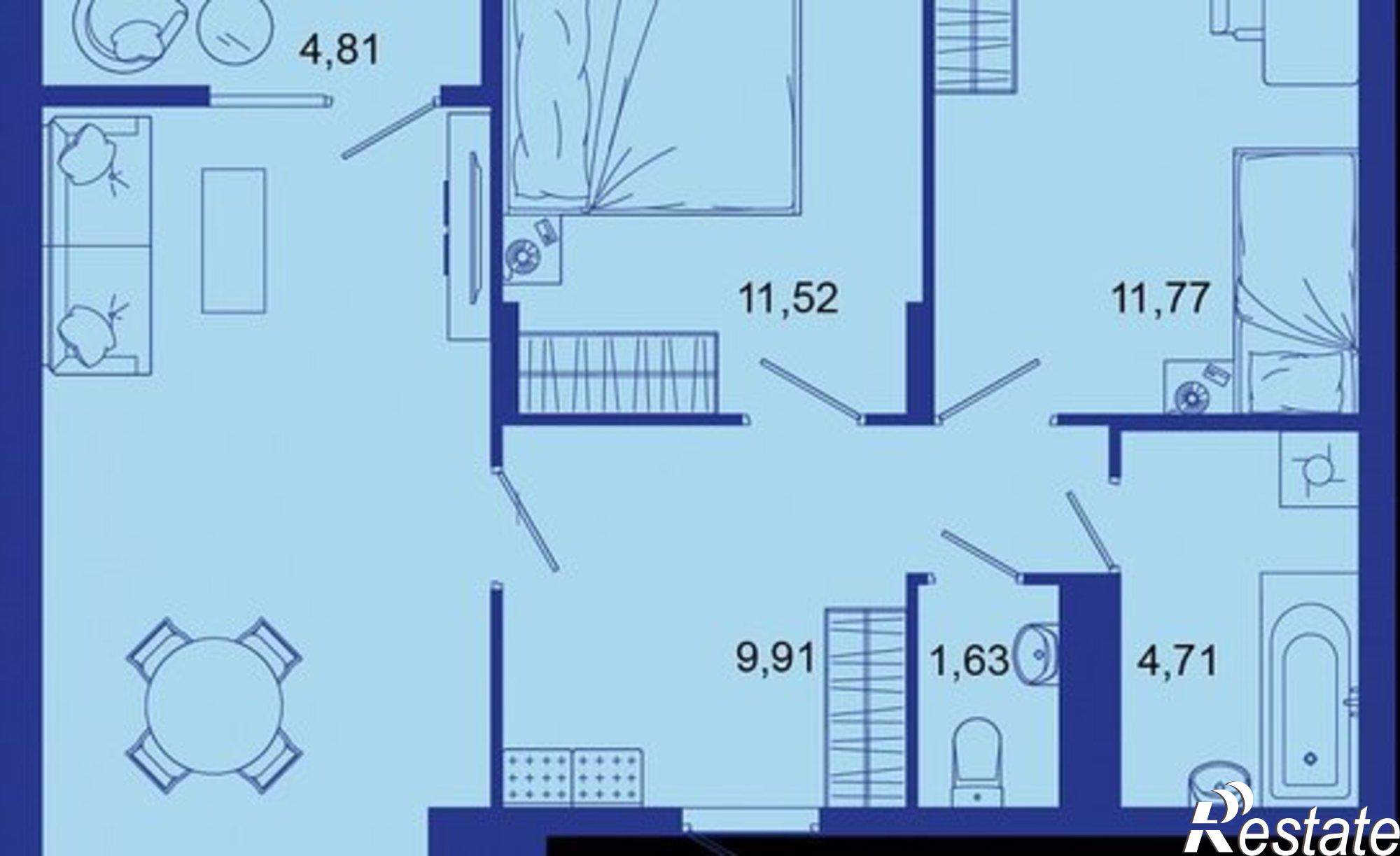 Купить квартиру за 8 922 900 рублей на Советская улица, 122