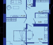2-комн, 61кв м, этаж 15/16 Советская улица, 124