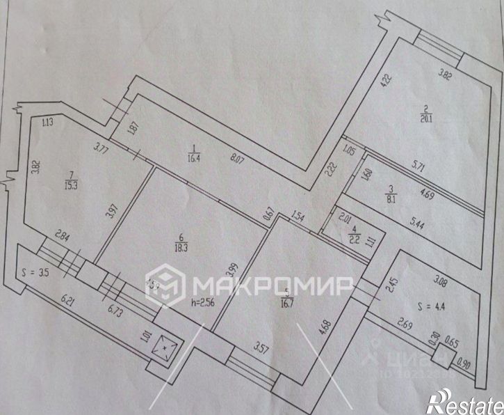 3-комн квартира ул Ромашина, 39,  д. 39