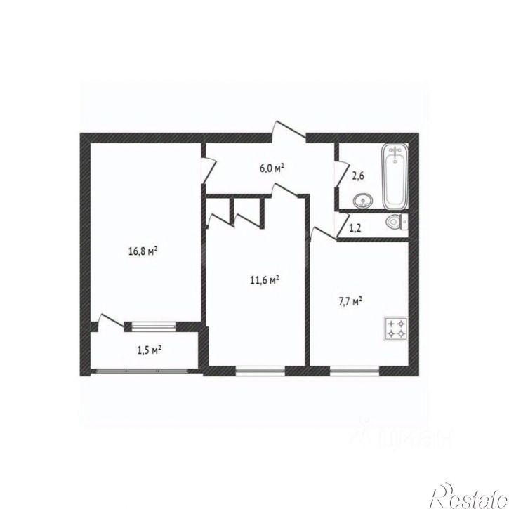 2-комн квартира ул Камозина, 38,  д. 38