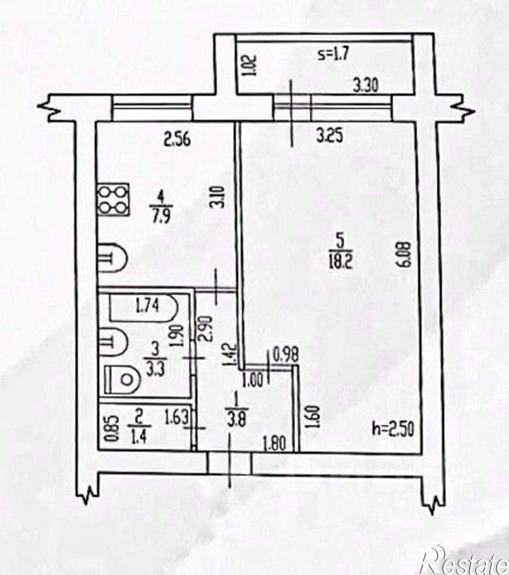 1-комн квартира улица Красных Партизан, 16,  д. 16