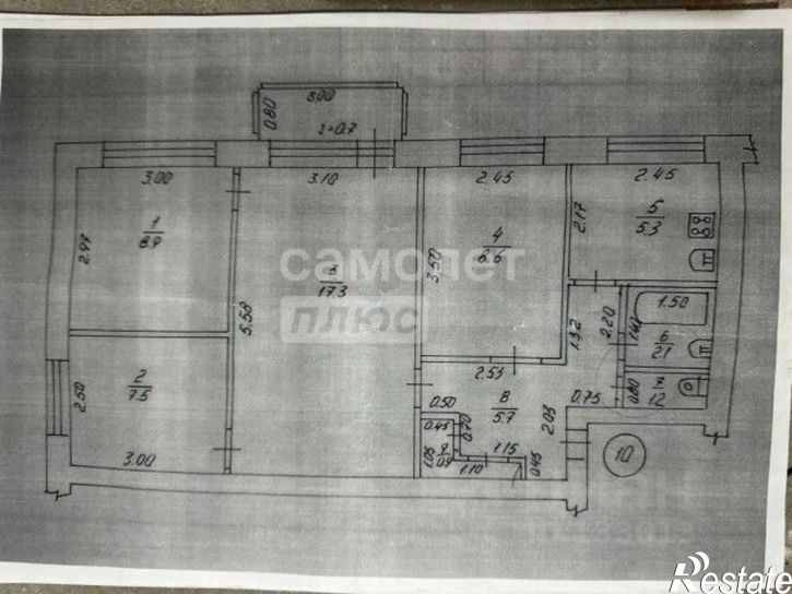 3-комн квартира ул Крапивницкого, 22,  д. 22