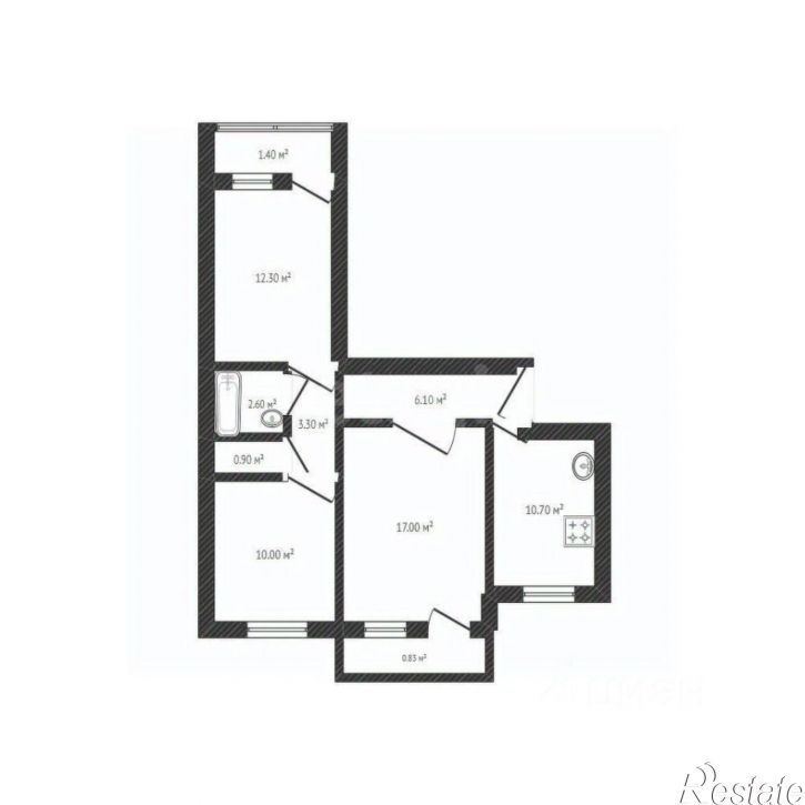 3-комн квартира улица Романа Брянского, 5,  д. 5
