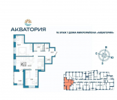 2-комн, 66 кв м, этаж 16/16 Московский микрорайон, 28