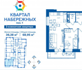 3-комн, 69 кв м, этаж 14/16 улица Братьев Ткачёвых, 15к3