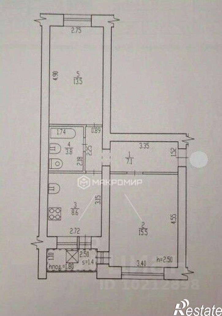 2-комн квартира улица Свободы, 3,  д. 3