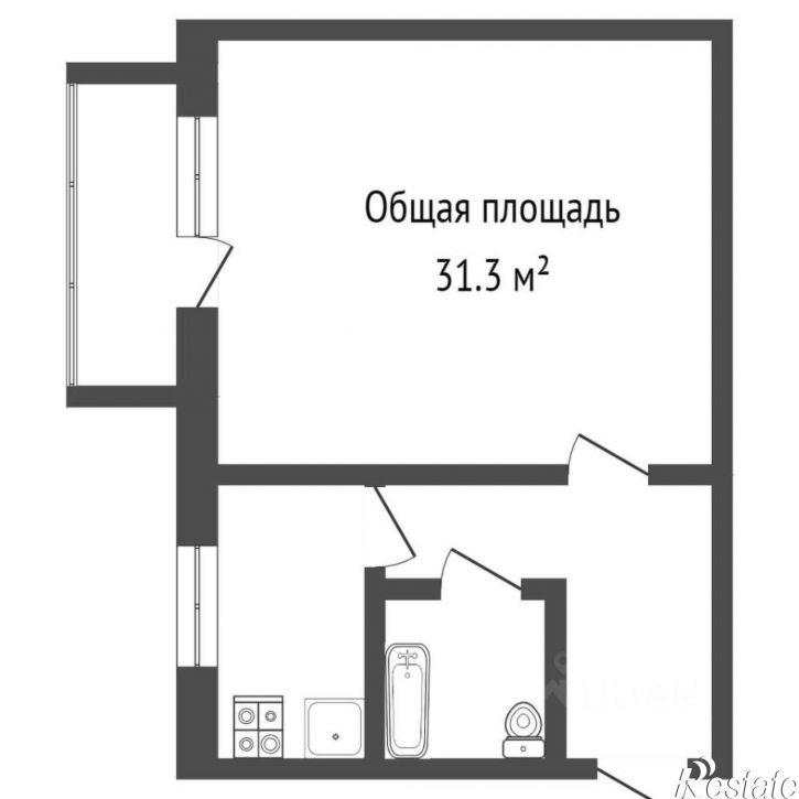 1-комн квартира улица Крахмалёва, 17,  д. 17