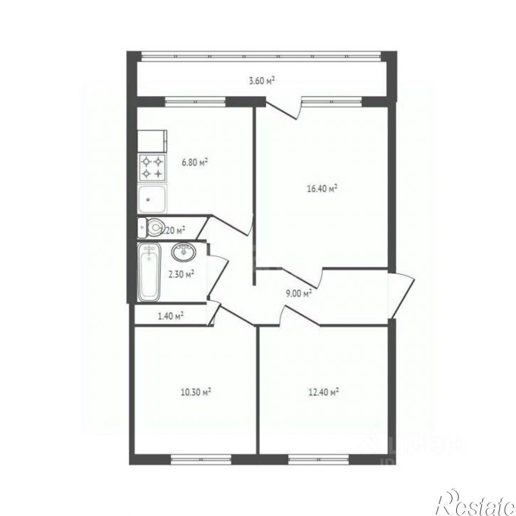 3-комн квартира ул Димитрова, 33,  д. 33