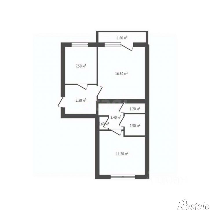 2-комн квартира переулок Осоавиахима, 7А,  д. 7А