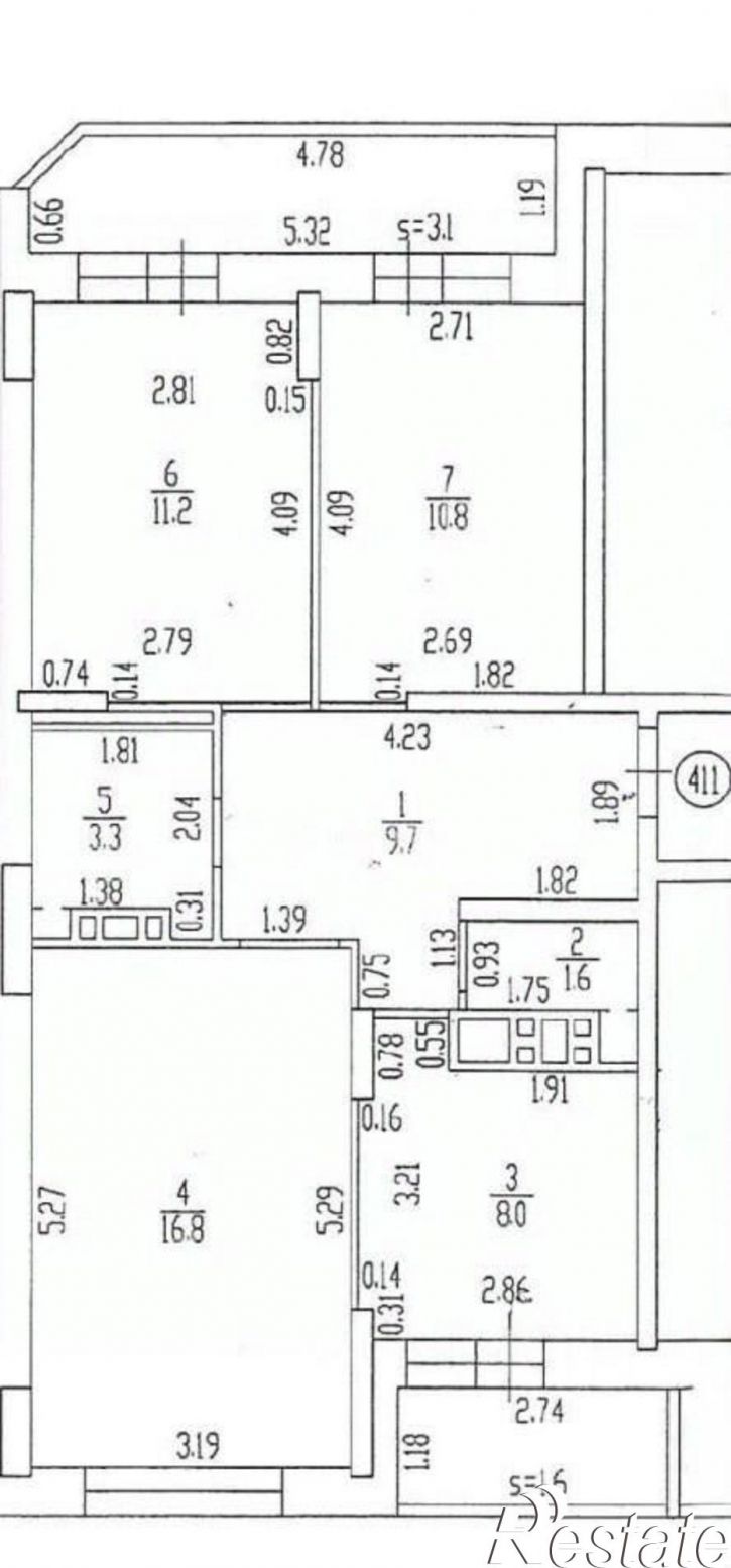 3-комн квартира ул Комарова, 49,  д. 49