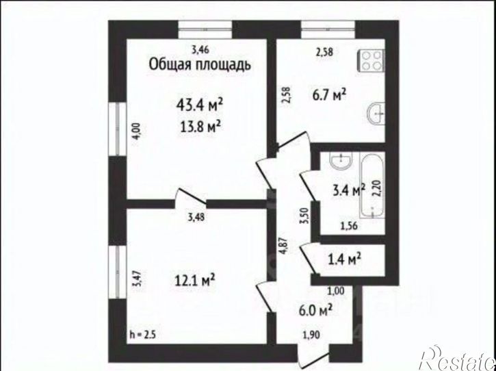 2-комн квартира Ямская улица, 17,  д. 17