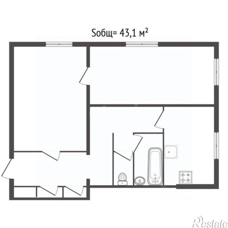 2-комн квартира улица Тельмана, 70А,  д. 70А